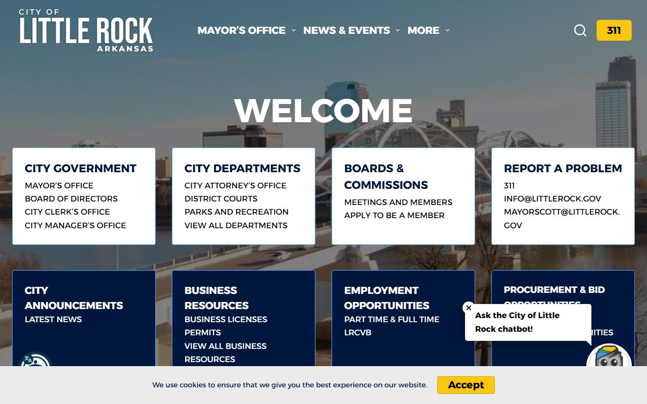 Little Rock city government site for released inmates records
