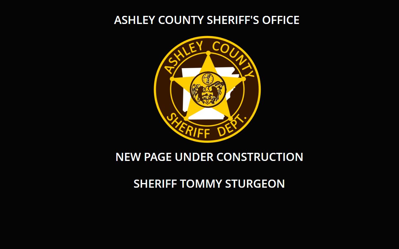 Ashley County released inmates sheriff's office page