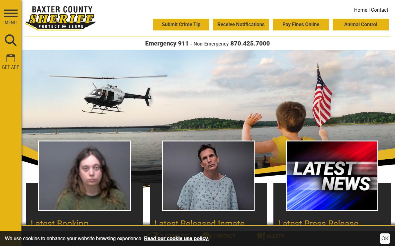 Baxter County Sheriff's Office released inmates home page