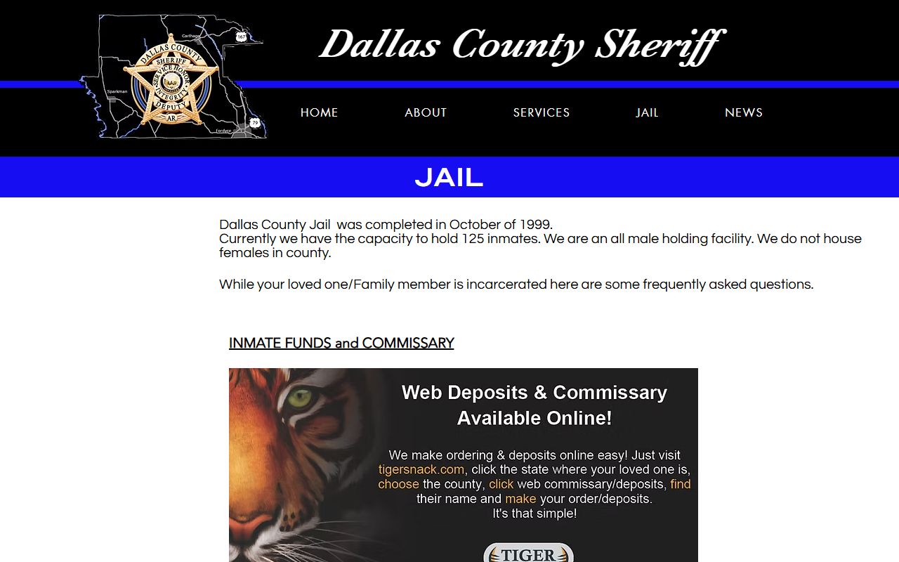 Dallas County released inmates jail information page