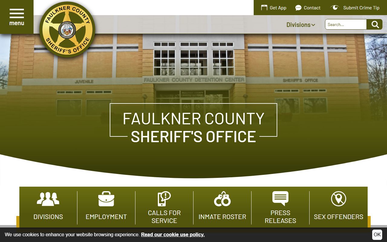 Faulkner County released inmates sheriff's office homepage