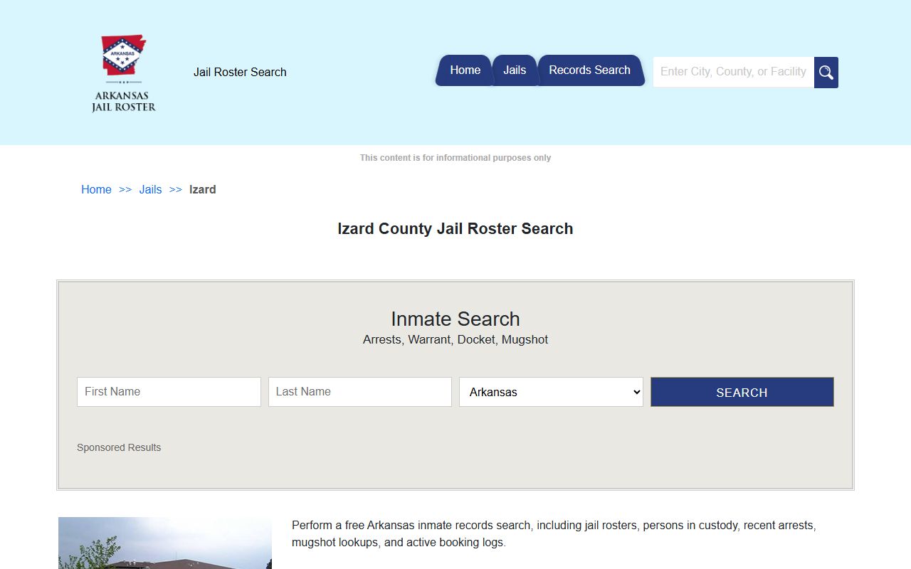 Izard County released inmates list via the Arkansas Jail Roster portal