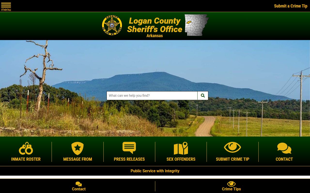 Logan County released inmates info on the sheriff's main page