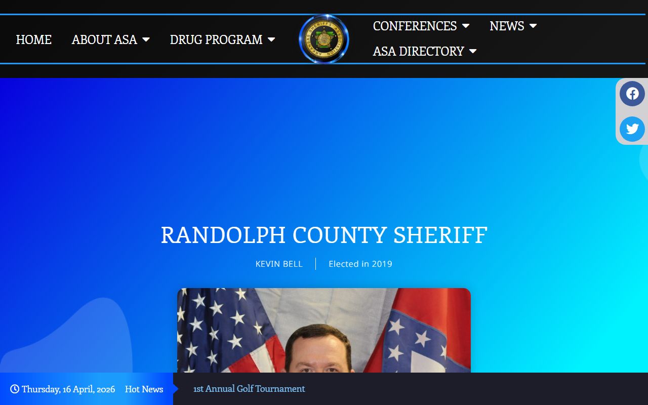 Randolph County released inmates sheriff page via Arkansas Sheriffs Association