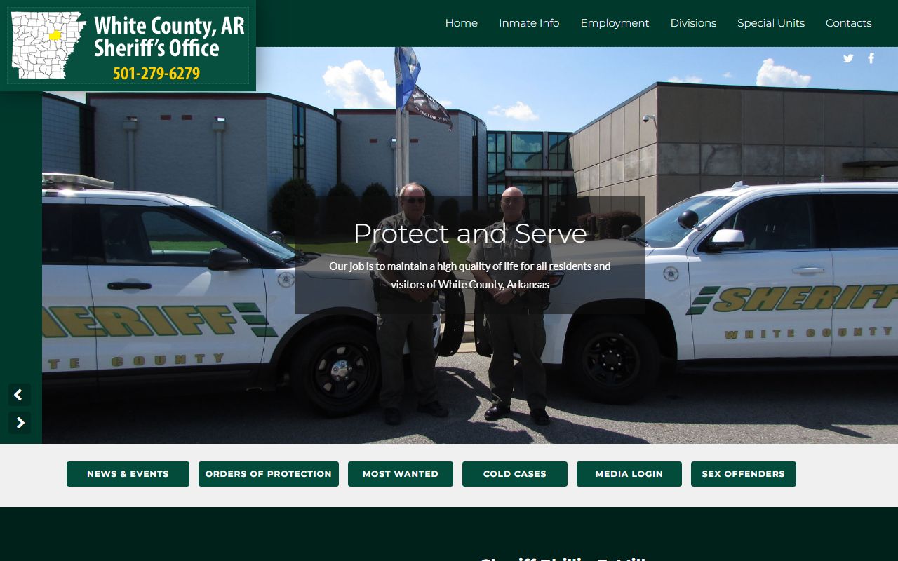 White County released inmates sheriff's office page in Searcy